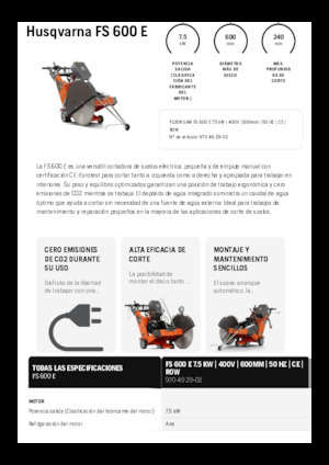 Floor Saws Husqvarna FS 600 E
