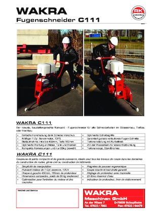 Zemin Testeresi WAKRA C 111