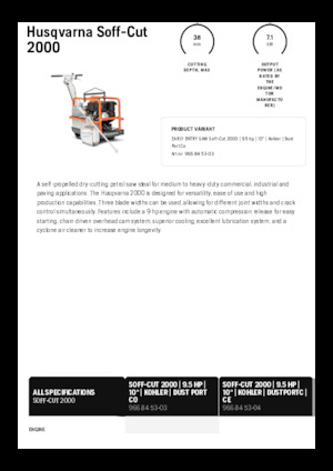 Floor Saws Husqvarna Soff-Cut® 2000