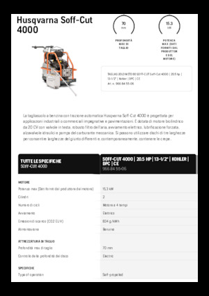 Floor Saws Husqvarna Soff-Cut® 4000