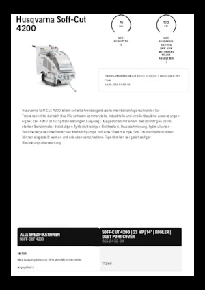 Floor Saws Husqvarna Soff-Cut® 4200