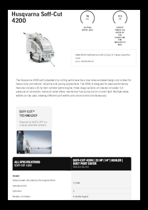 Floor Saws Husqvarna Soff-Cut® 4200