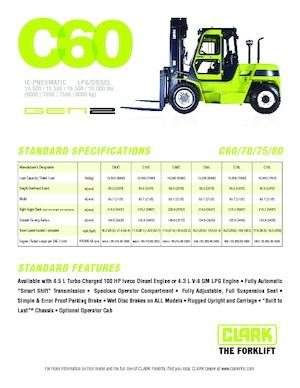Diesel Forklifts Clark C 80 D