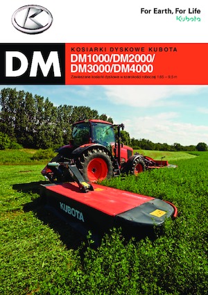 Arka çim biçme makinesi diski, klima olmadan Kubota DM4032