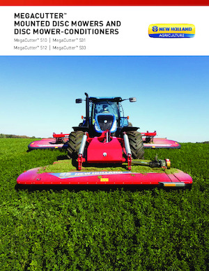Klima ile birlikte cepheden monte biçme makinesi diski New Holland MegaCutter 510