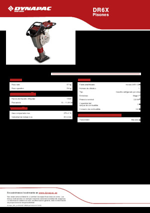 Gasoline and Diesel Rammers Dynapac DR6X 