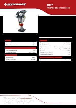 Gasoline and Diesel Rammers Dynapac DR7