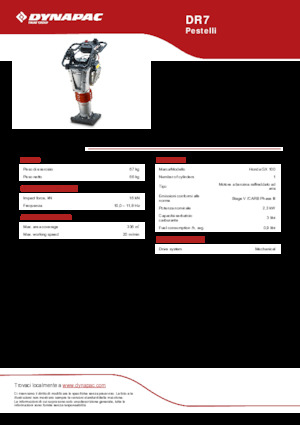 Gasoline and Diesel Rammers Dynapac DR7