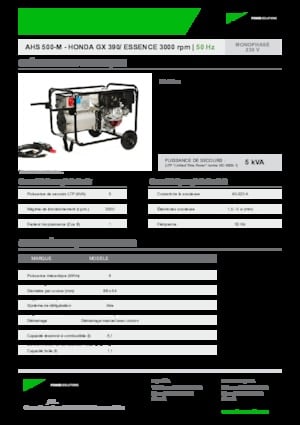 Gasoline Power Generators INMESOL AHS 500-M