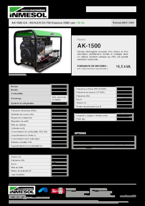 Gasoline Power Generators INMESOL AK 1500-CA