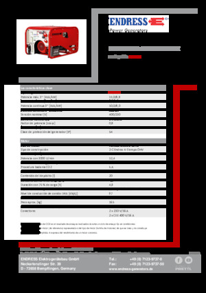Benzinli Jeneratörler Endress ESE 1006 DHG-GT ES ISO Duplex