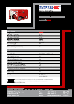 Benzinli Jeneratörler Endress ESE 1006 DHG-GT ES ISO Duplex