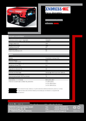 Gasoline Power Generators Endress ESE 1206 HS-GT ES