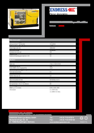 Gasoline Power Generators Endress ESE 1308 DBG ES DIN Super Silent Plus