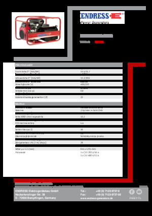 Gasoline Power Generators Endress ESE 1506 DHS-GT ES 