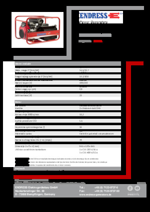 Benzinli Jeneratörler Endress ESE 1506 DHS-GT ES 