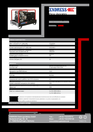 Gasoline Power Generators Endress ESE 2006 DBS-GT ES 