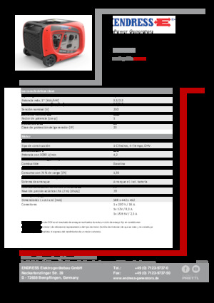 Benzinli Jeneratörler Endress ESE 3000i