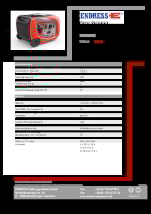 Benzinli Jeneratörler Endress ESE 3000i