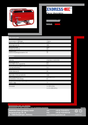 Gasoline Power Generators Endress ESE 606 HS-GT