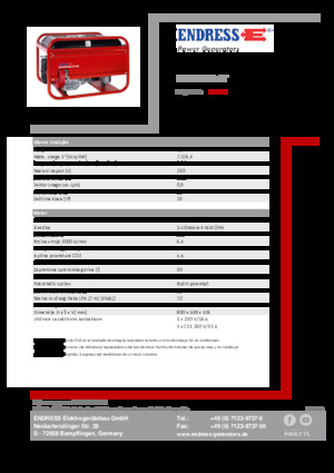 Gasoline Power Generators Endress ESE 606 HS-GT