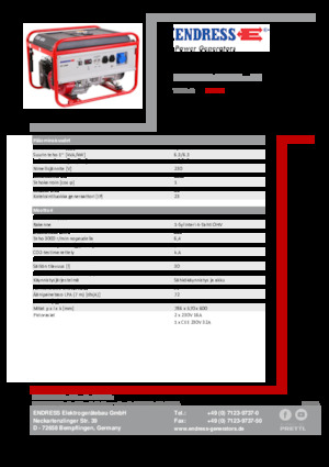 Benzinli Jeneratörler Endress ESE 606 HS-GT ES