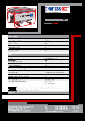 Benzinli Jeneratörler Endress ESE 606 HS-GT ES