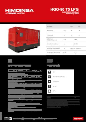 Benzinli Jeneratörler HIMOINSA HGO-80 T5 LPG