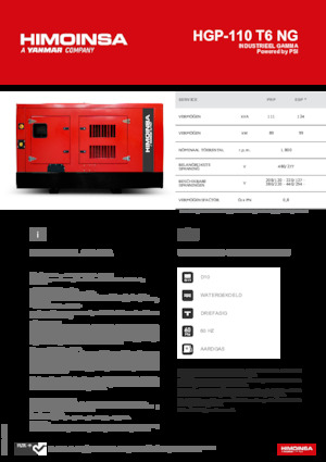 Gasoline Power Generators HIMOINSA HGP-110 T6 NG