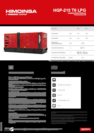 Gasoline Power Generators HIMOINSA HGP-215 T6 LPG