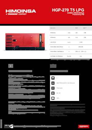 Gasoline Power Generators HIMOINSA HGP-270 T5 LPG