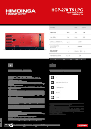 Gasoline Power Generators HIMOINSA HGP-270 T5 LPG