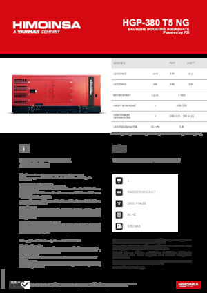 Gasoline Power Generators HIMOINSA HGP-380 T5 NG