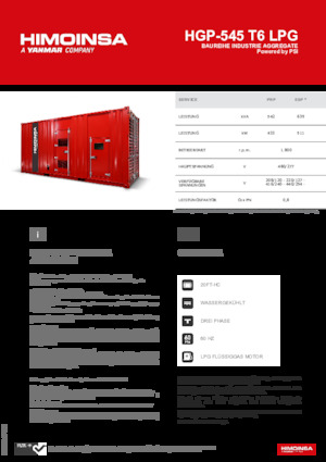 Gasoline Power Generators HIMOINSA HGP-545 T6 LPG