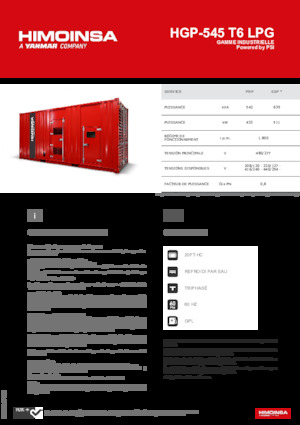 Gasoline Power Generators HIMOINSA HGP-545 T6 LPG