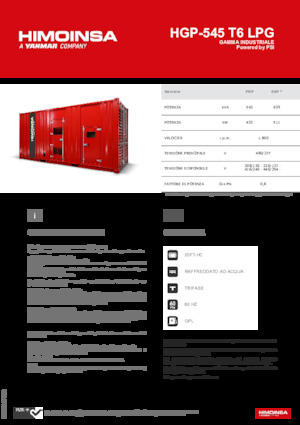 Gasoline Power Generators HIMOINSA HGP-545 T6 LPG