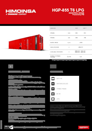 Gasoline Power Generators HIMOINSA HGP-855 T6 LPG