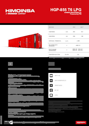 Gasoline Power Generators HIMOINSA HGP-855 T6 LPG