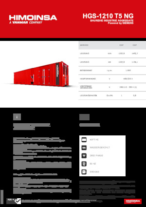 Gasoline Power Generators HIMOINSA HGS-1210 T5 NG