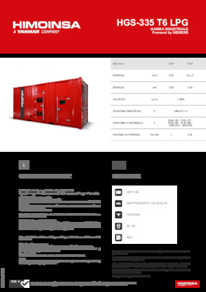 Gasoline Power Generators HIMOINSA HGS-335 T6 LPG
