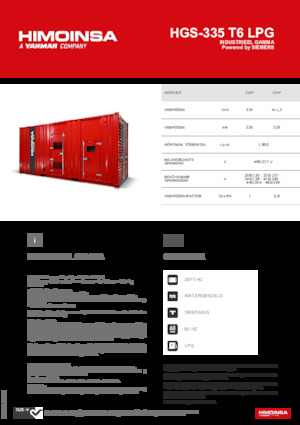 Gasoline Power Generators HIMOINSA HGS-335 T6 LPG