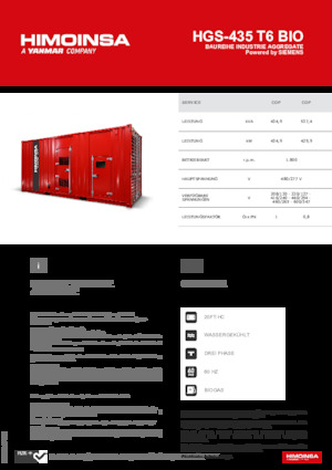 Benzinli Jeneratörler HIMOINSA HGS-435 T6 BIO