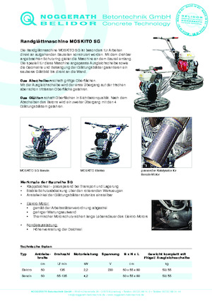 Walk-behind Trowels Belidor-Noggerath Moskito SG