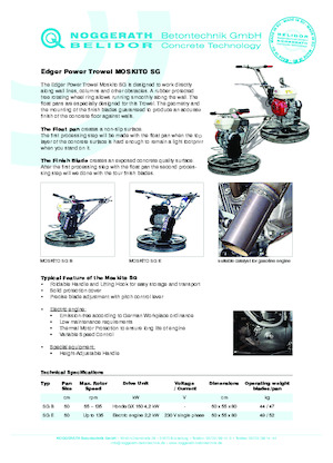 Walk-behind Trowels Belidor-Noggerath Moskito SG