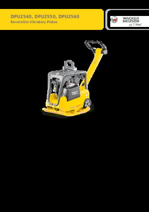 Reversible Vibratory Plate Compactors Wacker Neuson DPU2550H