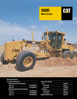 Greyderler Caterpillar 160H