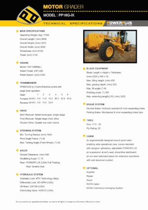 Graders PowerPlus PP16G-IX