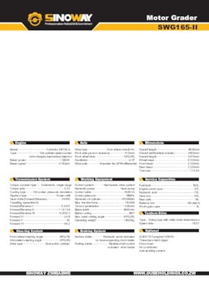 Graders Sinoway SWG165-II