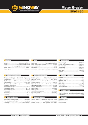 Graders Sinoway SWG180