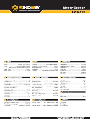 Graders Sinoway SWG315
